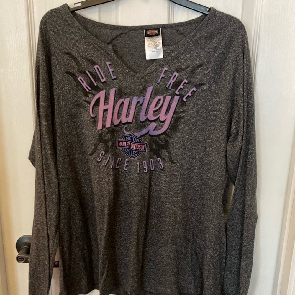 Harley Davidson Gray Long Sleeve Shirt Savannah GA